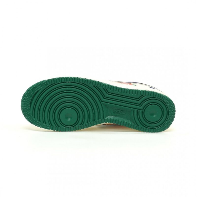 【AT11906】Nike Air Force 1 '07 Low グラフィティカスタムカラーデザイン青緑アクセント | Nike Air Force 1