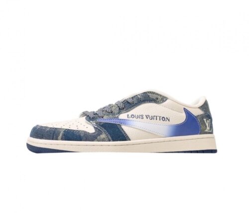 【AT11912】Jordan x Fragment Design x Travis Scott x Louis Vuittonのリザードスキンスニーカー | Louis Vuitton x Nike