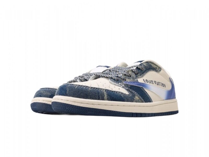 【AT11912】Jordan x Fragment Design x Travis Scott x Louis Vuittonのリザードスキンスニーカー | Louis Vuitton x Nike