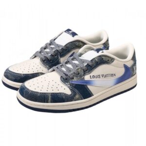 【AT11912】Jordan x Fragment Design x Travis Scott x Louis Vuittonのリザードスキンスニーカー | Louis Vuitton x Nike