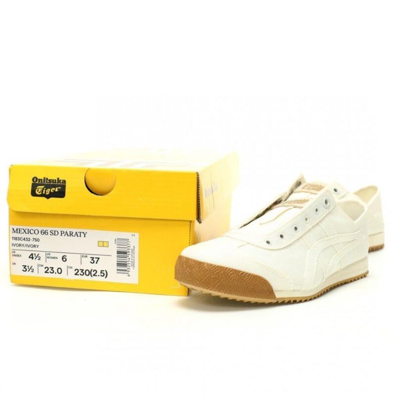 【AT12068】Onitsuka TigerのMexico 66 SD Paratyシリーズ: 麻素材の帆布と和風デザインのスニーカー | Onitsuka Tiger
