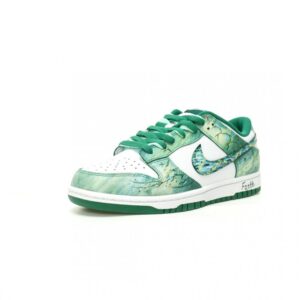 【AT12084】Nike SB Dunk Lowホワイトグリーンウィロー涂鸦 スケートボードシューズ | Dunk