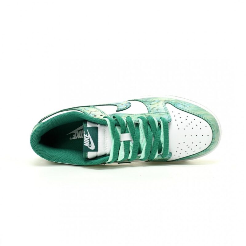 【AT12084】Nike SB Dunk Lowホワイトグリーンウィロー涂鸦 スケートボードシューズ | Dunk