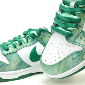 【AT12084】Nike SB Dunk Lowホワイトグリーンウィロー涂鸦 スケートボードシューズ | Dunk