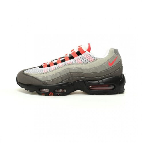 【AT12153】ナイキ Air Max 95 グレー ソーラーレッドメンズランニングシューズ | Air Max