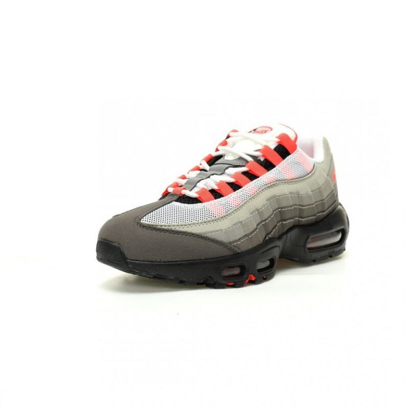 【AT12153】ナイキ Air Max 95 グレー ソーラーレッドメンズランニングシューズ | Air Max