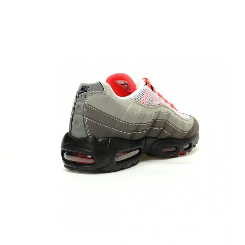 【AT12153】ナイキ Air Max 95 グレー ソーラーレッドメンズランニングシューズ | Air Max