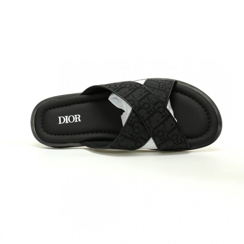【AT12169】ディオールAliasシリーズの黒色クロスストラップサンダル - 高級フランスデザイン | Christian Dior
