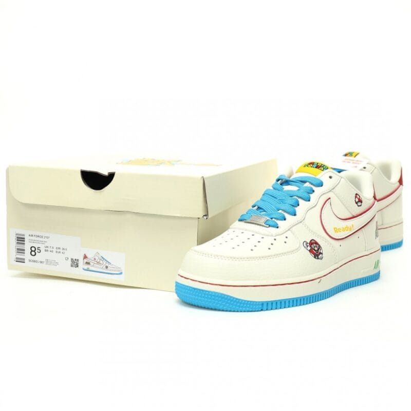 【AT12248】ナイキ エアフォース1 07 LV8 ロー スーパーマリオブラザーズコラボ スニーカー | Nike x Air Force 1