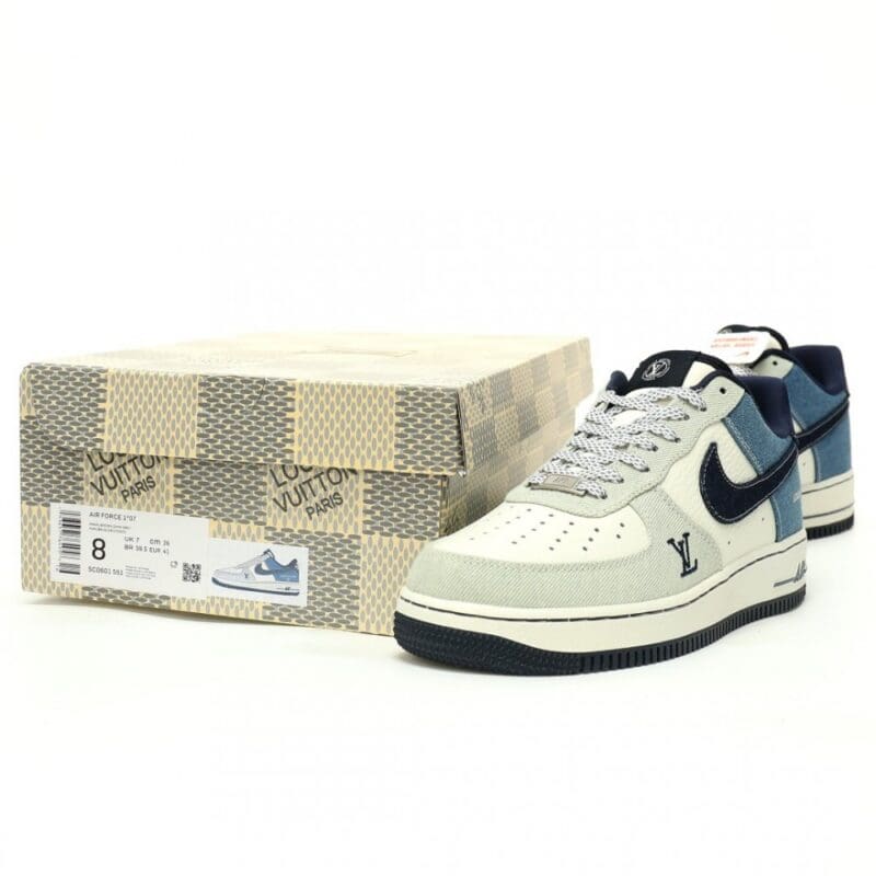 【AT12296】ルイヴィトン x ナイキ エアフォース1 コラボ スニーカー - 高級感とストリートスタイルの融合 | LV x Nike