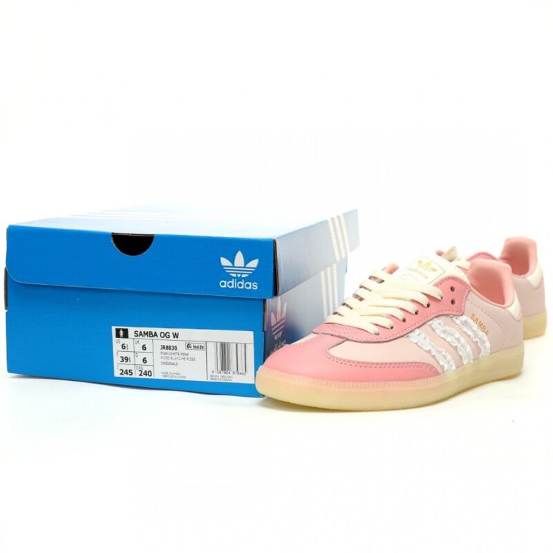 【AT12331】アディダスオリジナルスSamba OGサンバダンスシリーズ：優美なピンクレーススニーカー | Adidas Originals