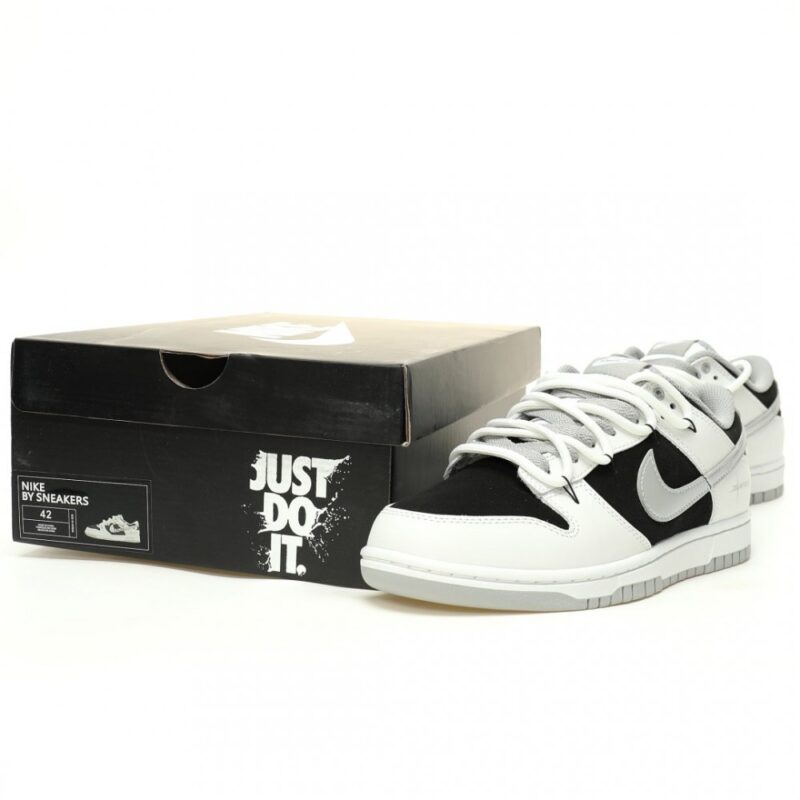 【AT12346】ナイキSBダンクロー パイソン柄スニーカー ホワイトブラックシルバー | Nike Dunk