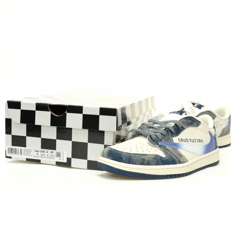 【AT12348】限定版ルイ・ヴィトン x トラビス・スコット x ナイキ エア・ジョーダン 1 コラボスニーカー | LV x Nike