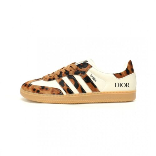 【AT12382】Dior × Adidas OriginalsコラボSamba OGスニーカー豹柄デザイン | Dior x Adidas