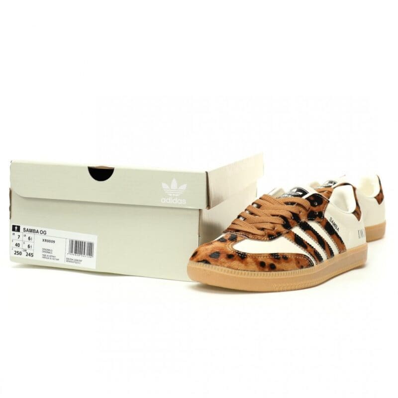 【AT12382】Dior × Adidas OriginalsコラボSamba OGスニーカー豹柄デザイン | Dior x Adidas