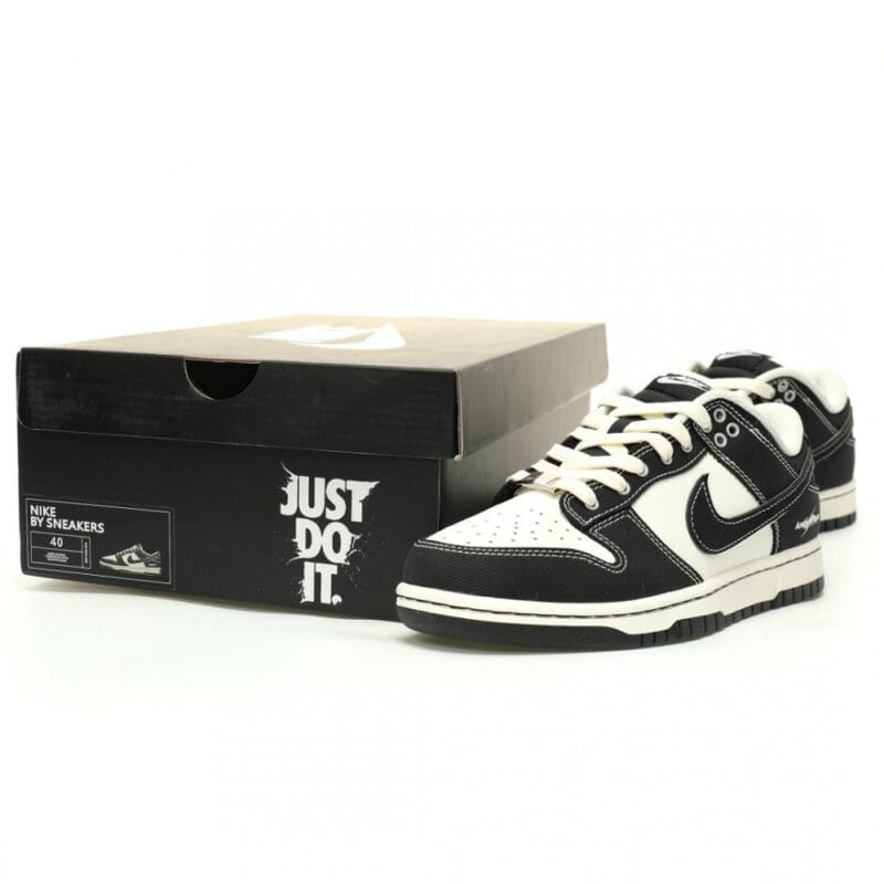 【AT12396】Nike SB Dunk Low スケートボードシューズのブラック＆ホワイトデザイン | Nike Dunk