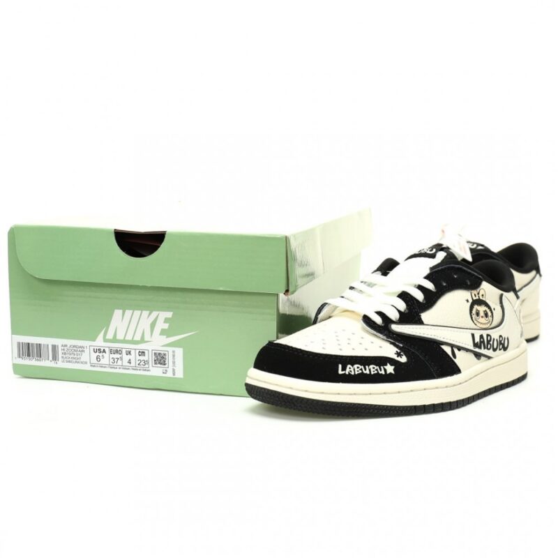 【AT12418】ナイキ エア ジョーダン 1 Low OG × LABUBU コラボ スニーカー | Air Jordan