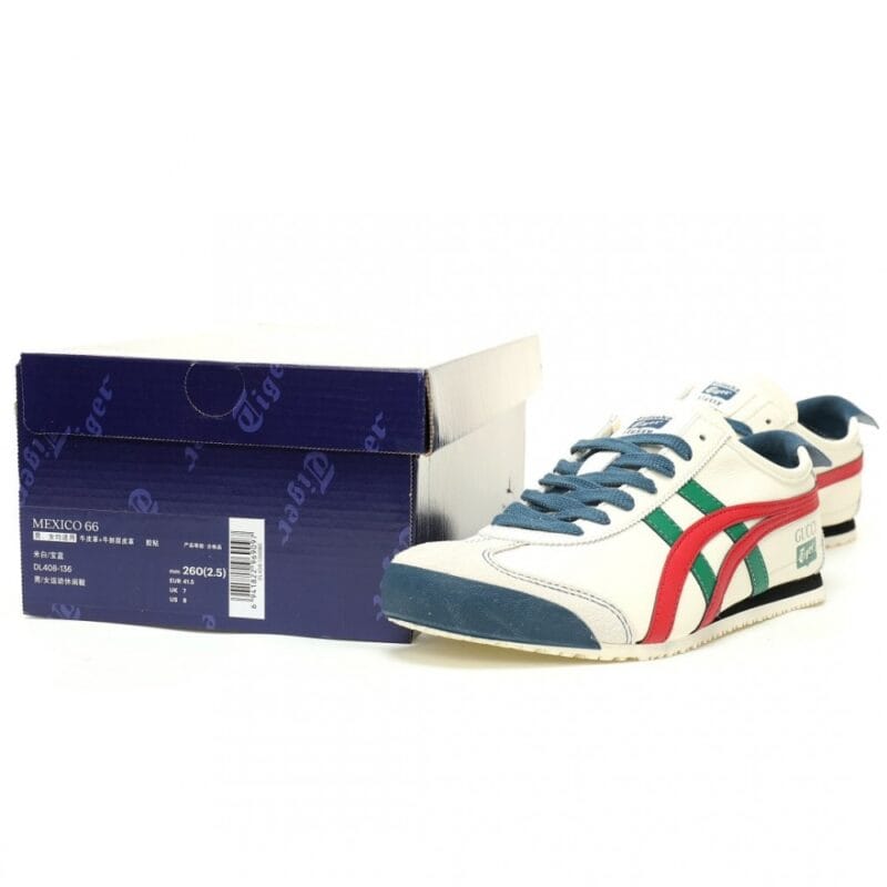 【AT12458】Gucci x オニツカタイガーMexico 66コラボスニーカー クラシック赤緑ストライプデザイン | Adidas Originals