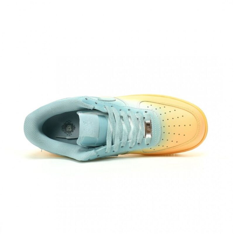 【AT12466】ナイキ Air Force 1'07 Low 青黄色 グラデーション クラシック スニーカー | Nike x Air Force 1