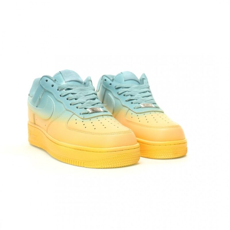 【AT12466】ナイキ Air Force 1'07 Low 青黄色 グラデーション クラシック スニーカー | Nike x Air Force 1