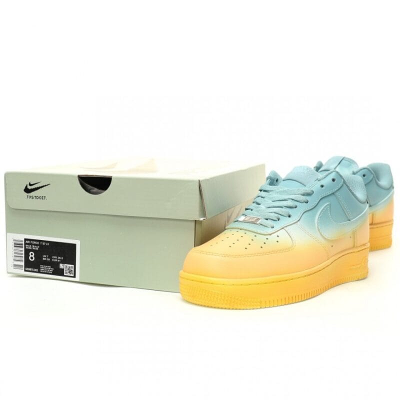 【AT12466】ナイキ Air Force 1'07 Low 青黄色 グラデーション クラシック スニーカー | Nike x Air Force 1