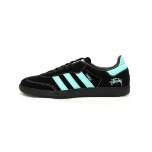 【AT12493】Stussy x Adidas Originals Samba OG ブラックティファニーグリーン限定スニーカー | Stussy x Adidas