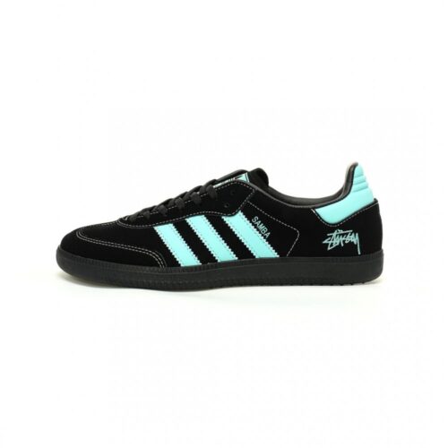 【AT12493】Stussy x Adidas Originals Samba OG ブラックティファニーグリーン限定スニーカー | Stussy x Adidas