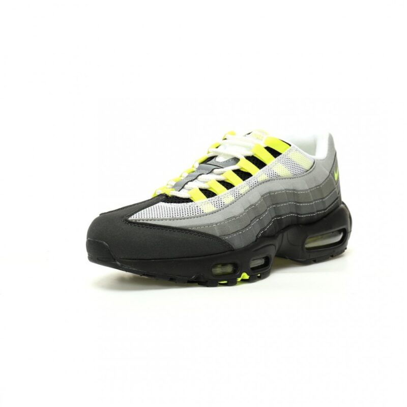 【AT12497】ナイキ Air Max 95 Essential 'Neon' スニーカー - ダークグレーと蛍光イエローの革新的デザイン | Nike Air Max