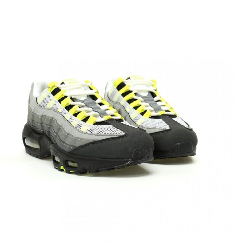 【AT12497】ナイキ Air Max 95 Essential 'Neon' スニーカー - ダークグレーと蛍光イエローの革新的デザイン | Nike Air Max