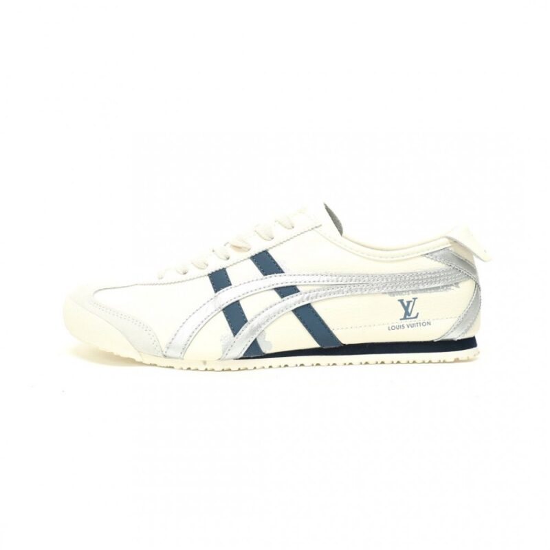 【AT12545】ルイヴィトン x オニツカタイガーMexico 66 シリーズ レトロランニングシューズ | Onitsuka Tiger