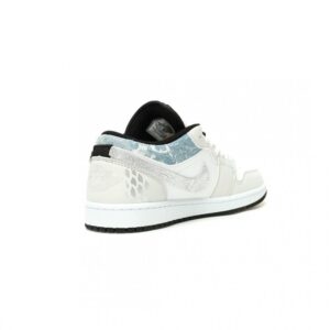 【AT12588】ナイキ エア ジョーダン 1 ローカット バスケットボールシューズ ホワイト ライトグレー ブルー シルバー | Air Jordan