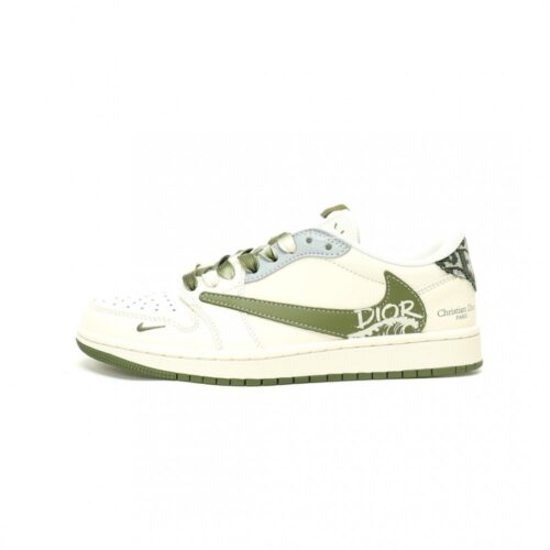 【AT12620】ディオール × トラヴィス・スコット × ナイキ エア ジョーダン 1 ロー コラボレーション スニーカー | Nike x Dior