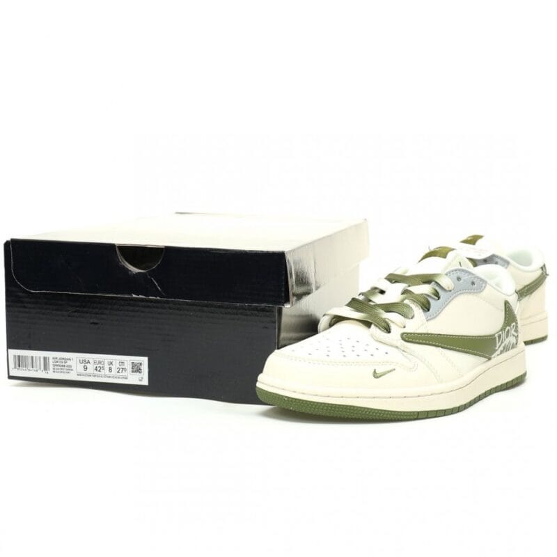 【AT12620】ディオール × トラヴィス・スコット × ナイキ エア ジョーダン 1 ロー コラボレーション スニーカー | Nike x Dior