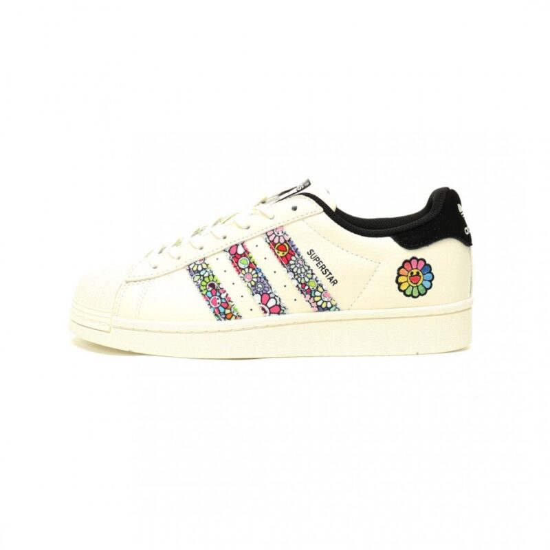 【AT12639】Adidas Originals スーパースターひまわり刺繍スニーカー | Takashi Murakami