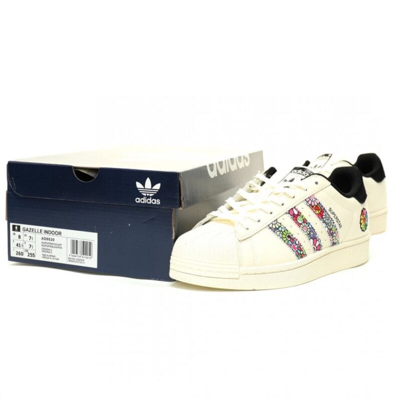 【AT12639】Adidas Originals スーパースターひまわり刺繍スニーカー | Takashi Murakami