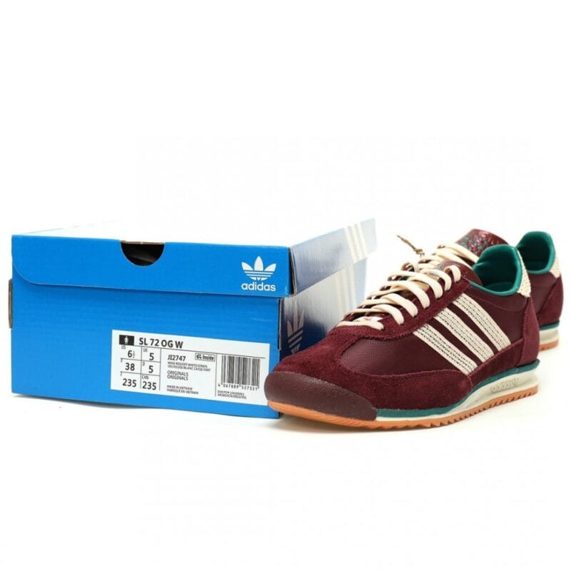 【AT12642】アディダス・オリジナルス SL72 OG ワインレッドレトロランニングシューズ | adidas