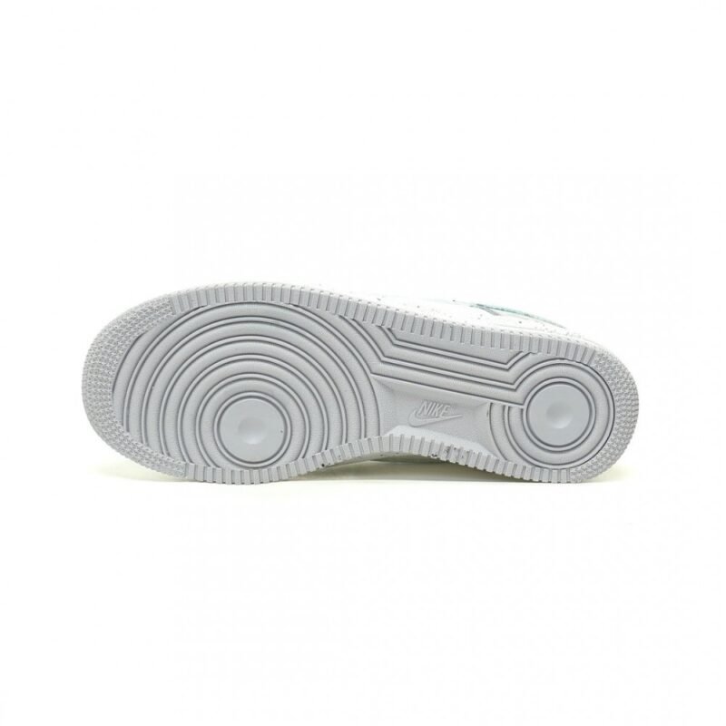 【AT12649】Nike Air Force 1 ローカットスニーカー ミントグリーン ホワイト アートグラフィティデザイン | AF1
