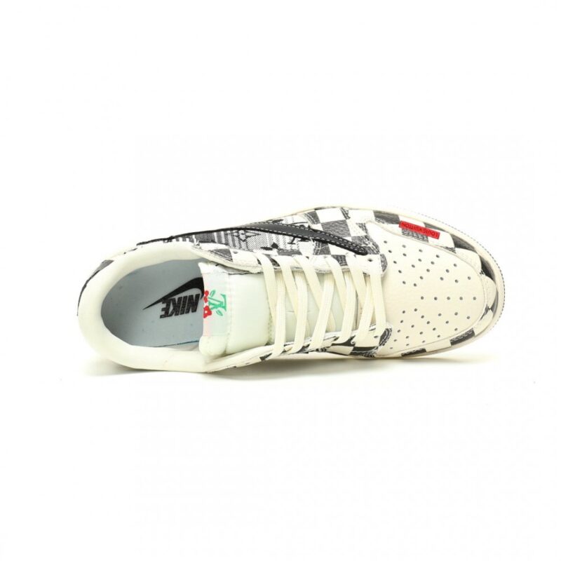 【AT12717】ルイ・ヴィトン x トラビス・スコット x ナイキ エア ジョーダン 1 Lowスニーカー | Nike x Louis Vuitton