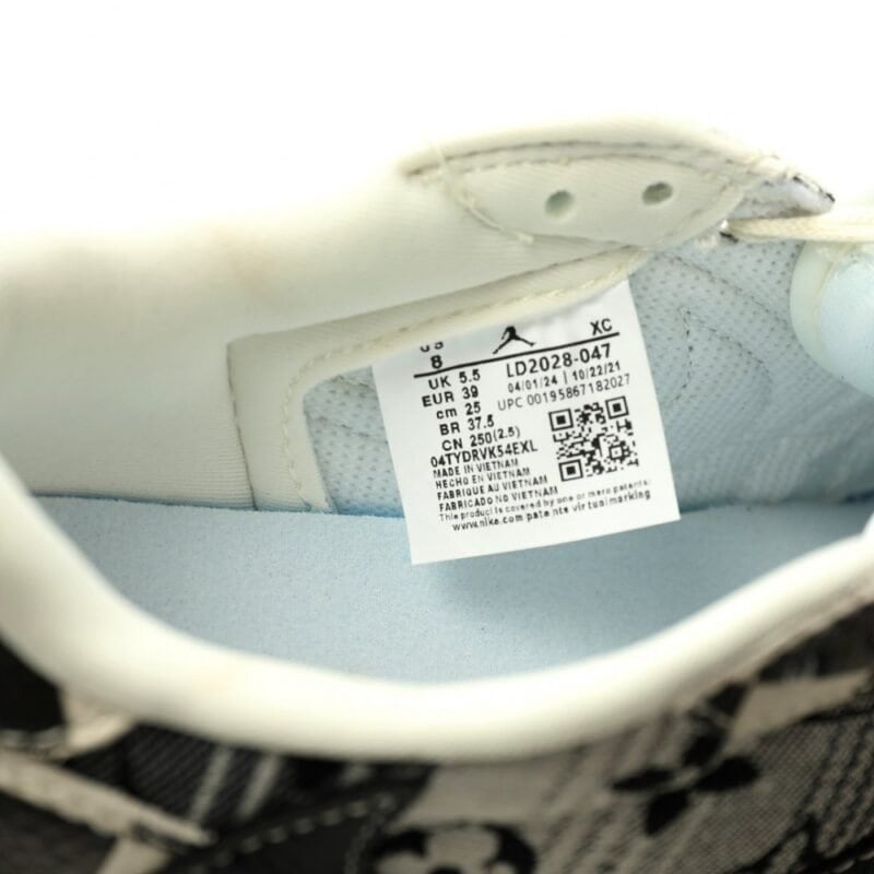 【AT12717】ルイ・ヴィトン x トラビス・スコット x ナイキ エア ジョーダン 1 Lowスニーカー | Nike x Louis Vuitton