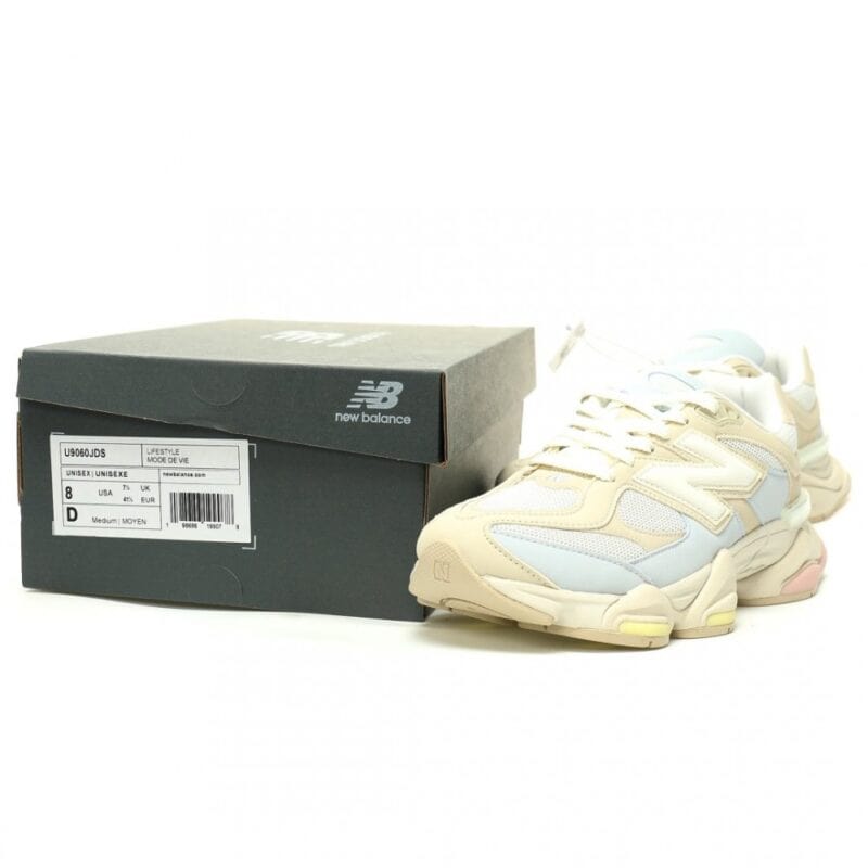 【AT12760】New Balance 9060シリーズ - Blue Creamマカロンカラー スニーカー | New Balance