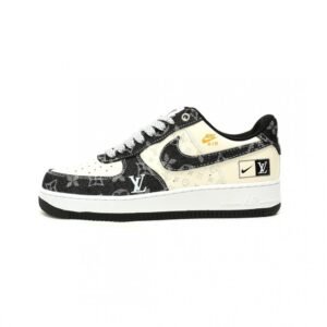 【AT12775】ルイ・ヴィトン x ナイキ Air Force 1: モノグラム柄 デニムカンバス ハイブリッドスニーカー | LV x Nike
