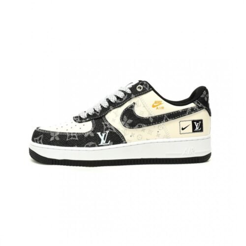 【AT12775】ルイ・ヴィトン x ナイキ Air Force 1: モノグラム柄 デニムカンバス ハイブリッドスニーカー | LV x Nike