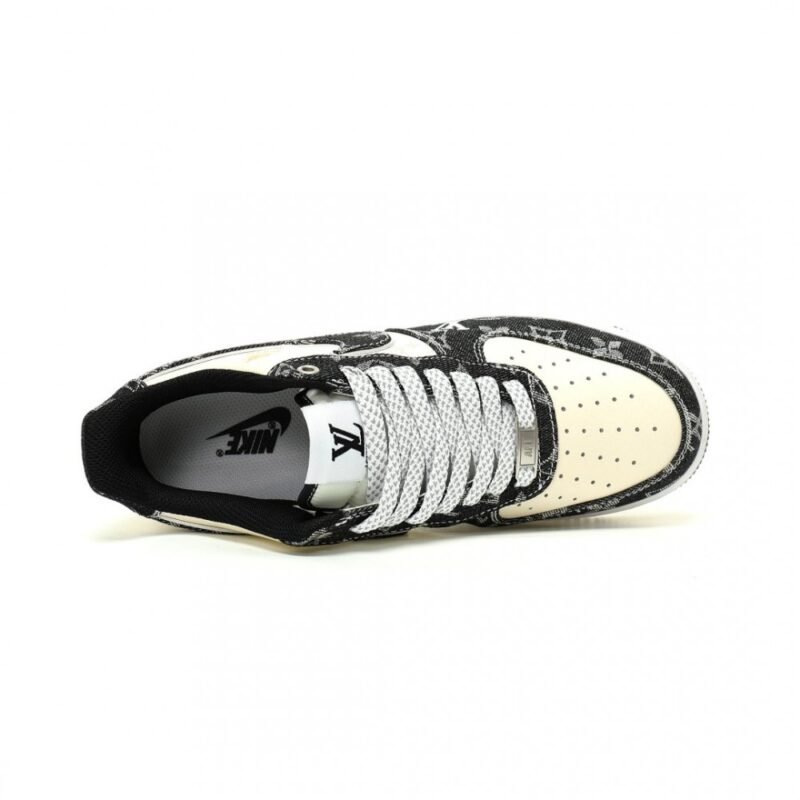 【AT12775】ルイ・ヴィトン x ナイキ Air Force 1: モノグラム柄 デニムカンバス ハイブリッドスニーカー | LV x Nike