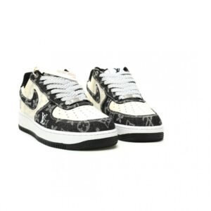【AT12775】ルイ・ヴィトン x ナイキ Air Force 1: モノグラム柄 デニムカンバス ハイブリッドスニーカー | LV x Nike