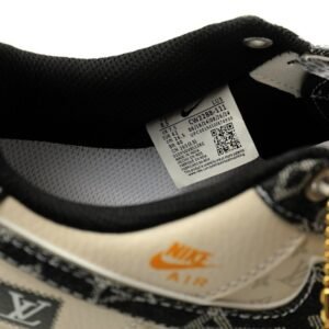 【AT12775】ルイ・ヴィトン x ナイキ Air Force 1: モノグラム柄 デニムカンバス ハイブリッドスニーカー | LV x Nike