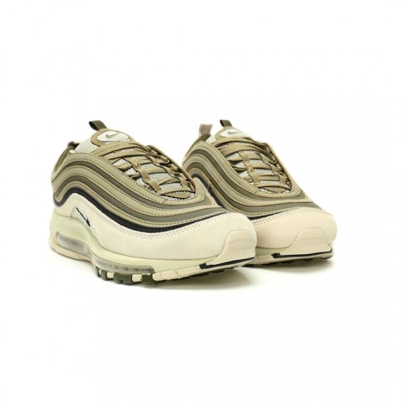 【AT12832】ナイキAir Max 97：ココナッツミルク色とオリーブグリーンでモダンかつクラシックなスタイルを演出 | Nike Air Max