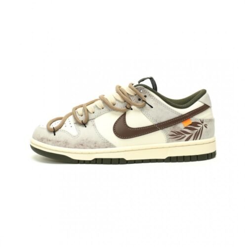 【AT12845】ナイキSB ダンクロー ローカーキ＆ホワイト スニーカー | Nike x Dunk