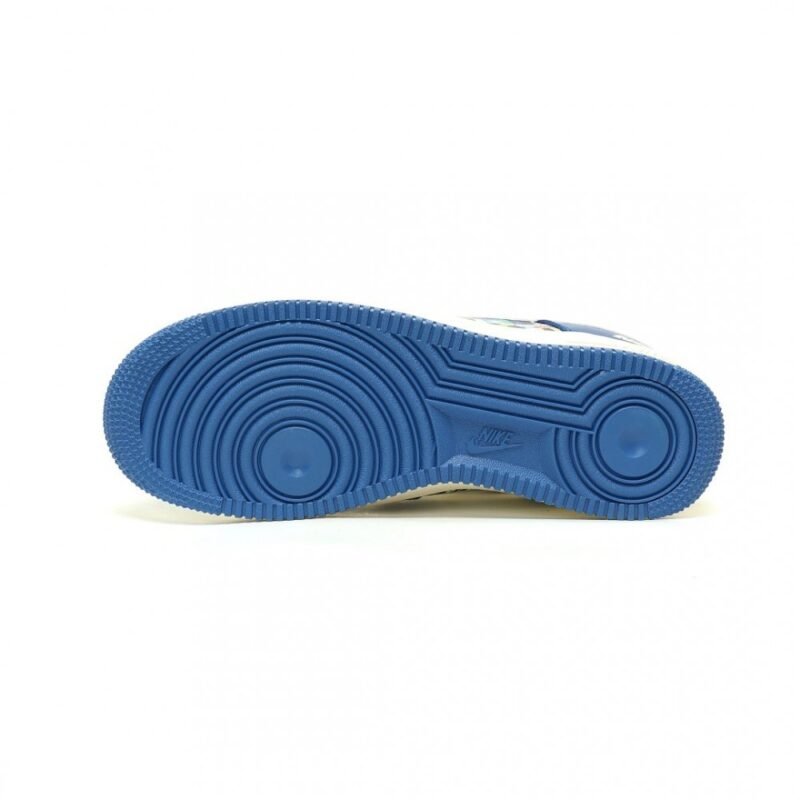 【AT12855】ナイキ Air Force 1 07 Low ロイヤルブルー フォームフィンガー柄カスタムカラー | Nike x Air Force 1