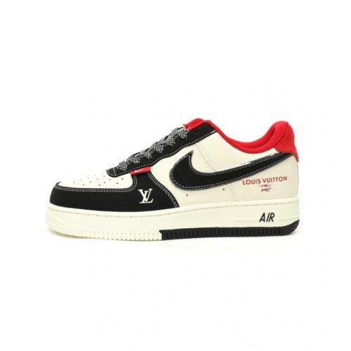 【AT12882】ルイ・ヴィトン x ナイキ フォース 1 コラボ スニーカー 新しいデニムレザーストリートウェア | Louis Vuitton x Nike