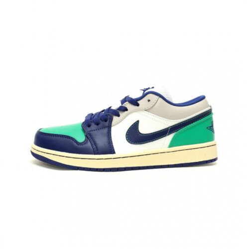 【AT12895】ナイキ エア ジョーダン 1 ロー 青緑オフホワイト バスケットボールシューズ | Air Jordan